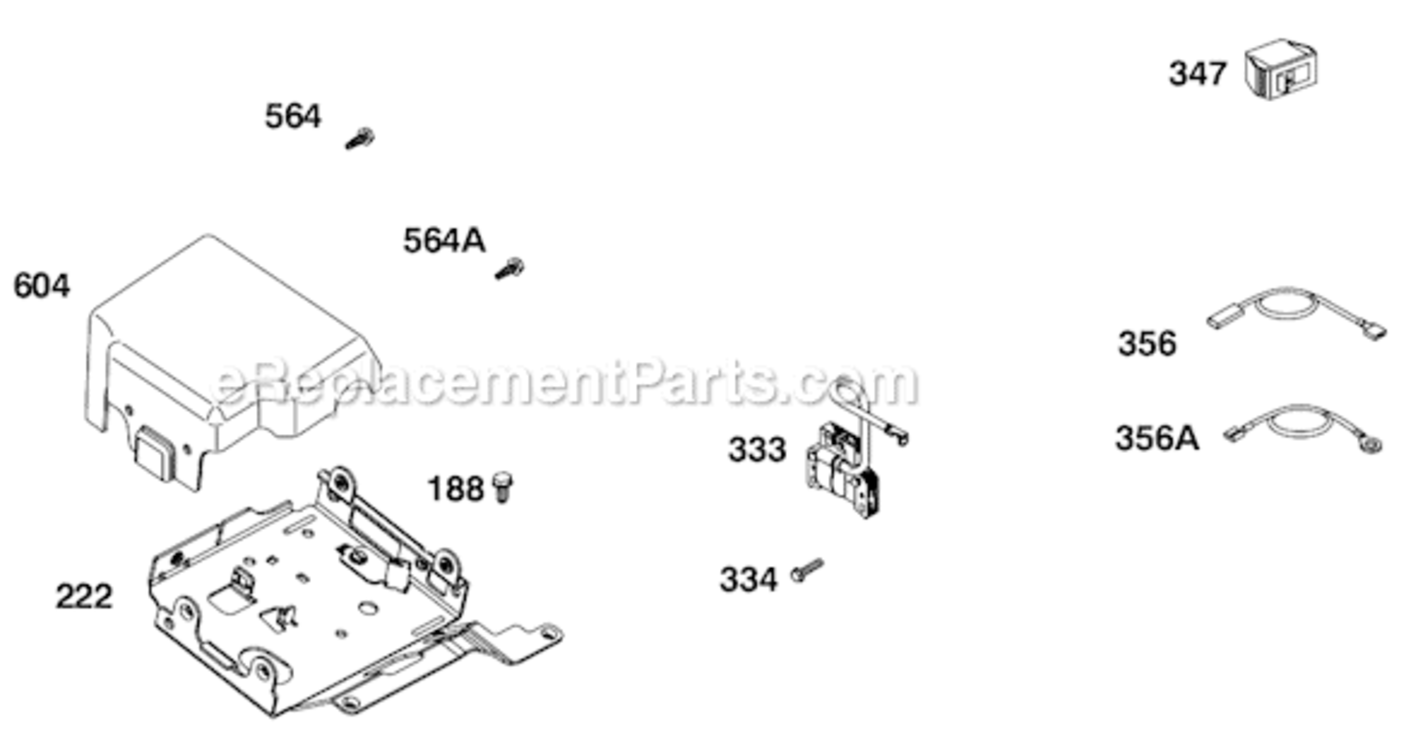 Page E Diagram and Parts List for 124332 8002 Briggs and Stratton Engine